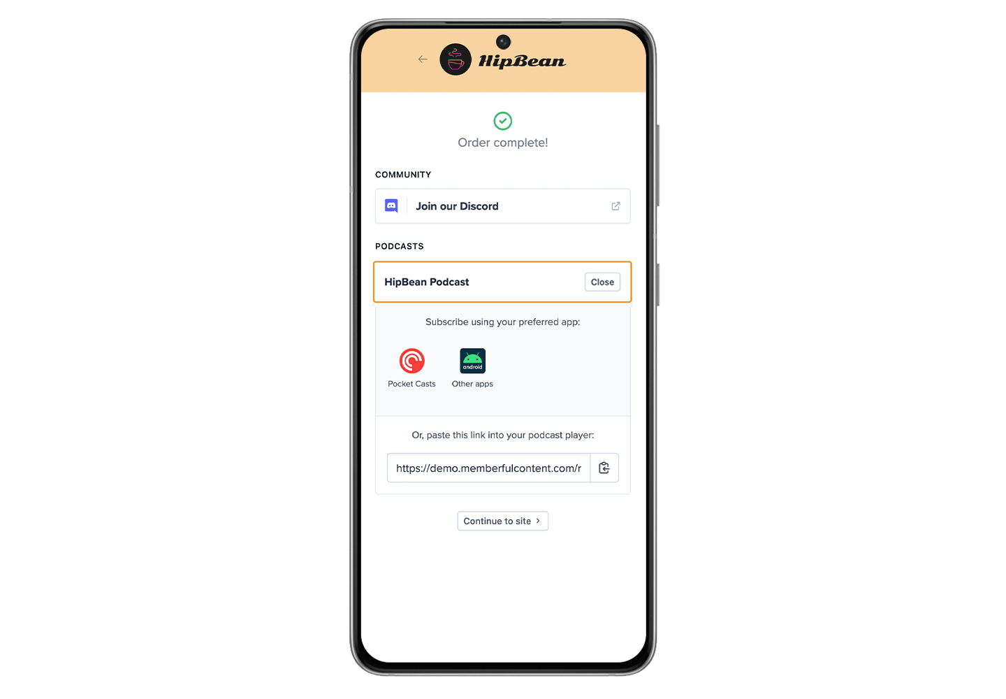 Subscribing to a podcast on Android