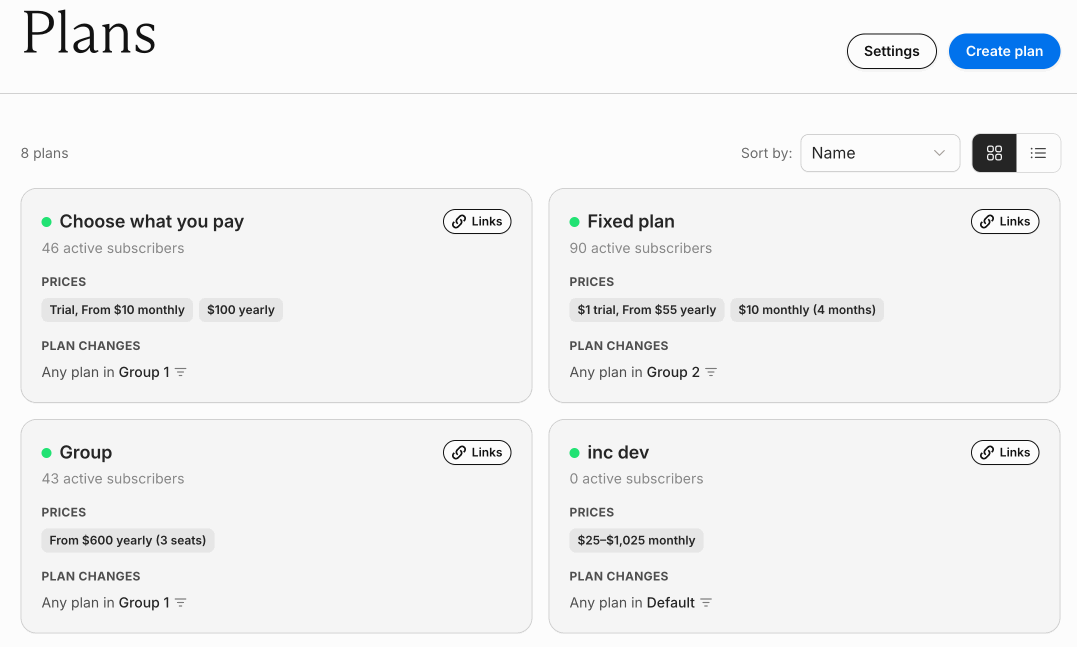 Filter And Sort Plans