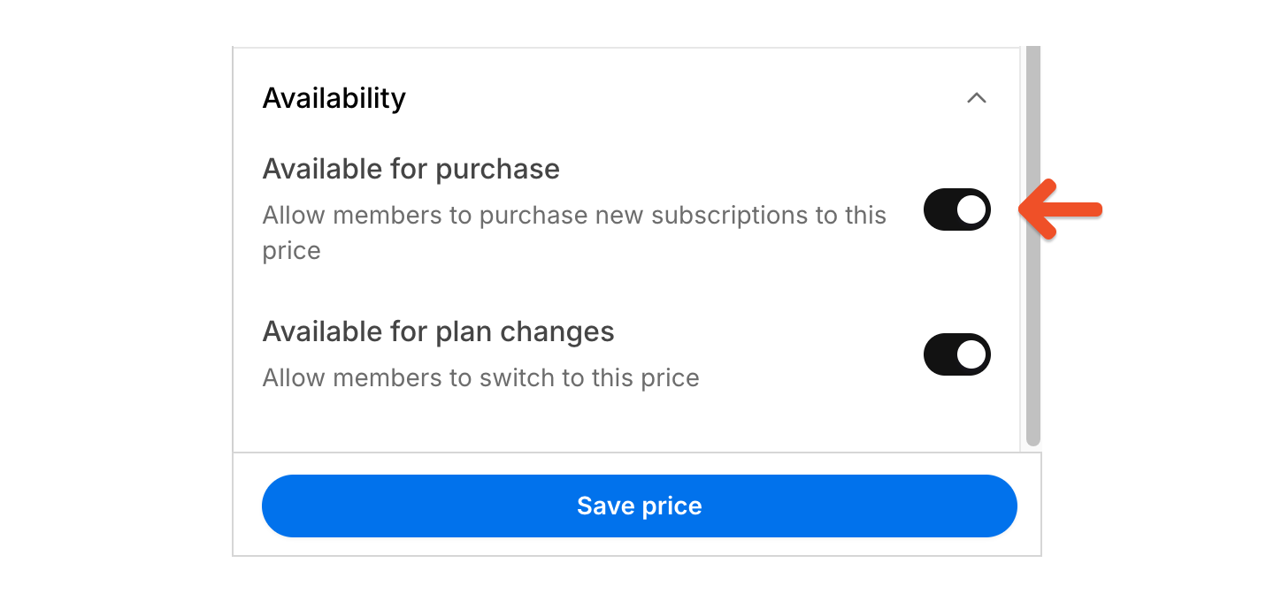 Disable the old plan