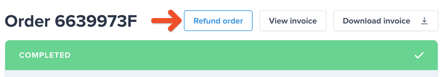 Refund gift order
