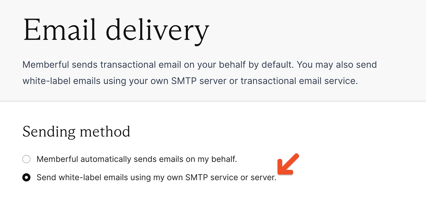 Enable white-label transactional emails in Memberful