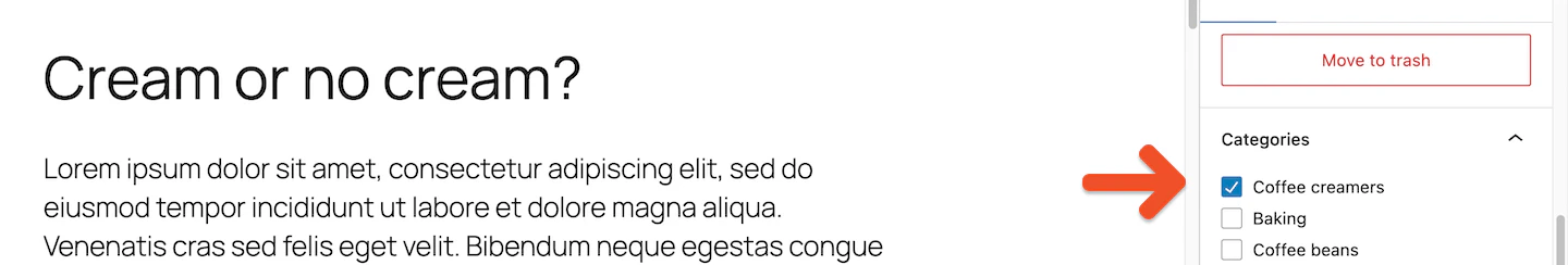 Select a category or tag