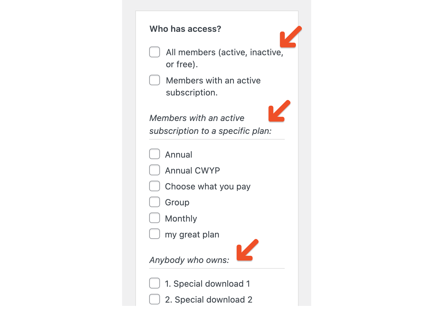 Select your audience