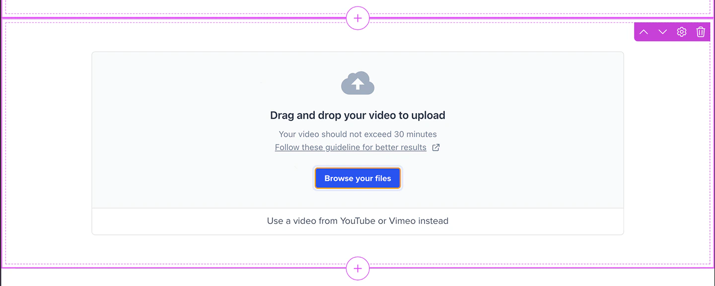 Add video block URL