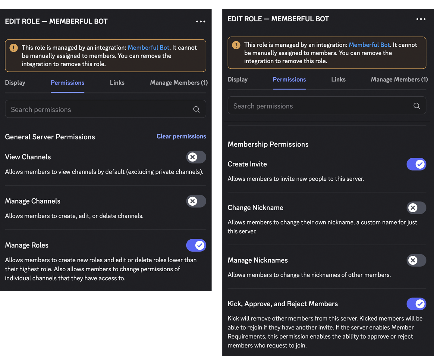 Bot permissions