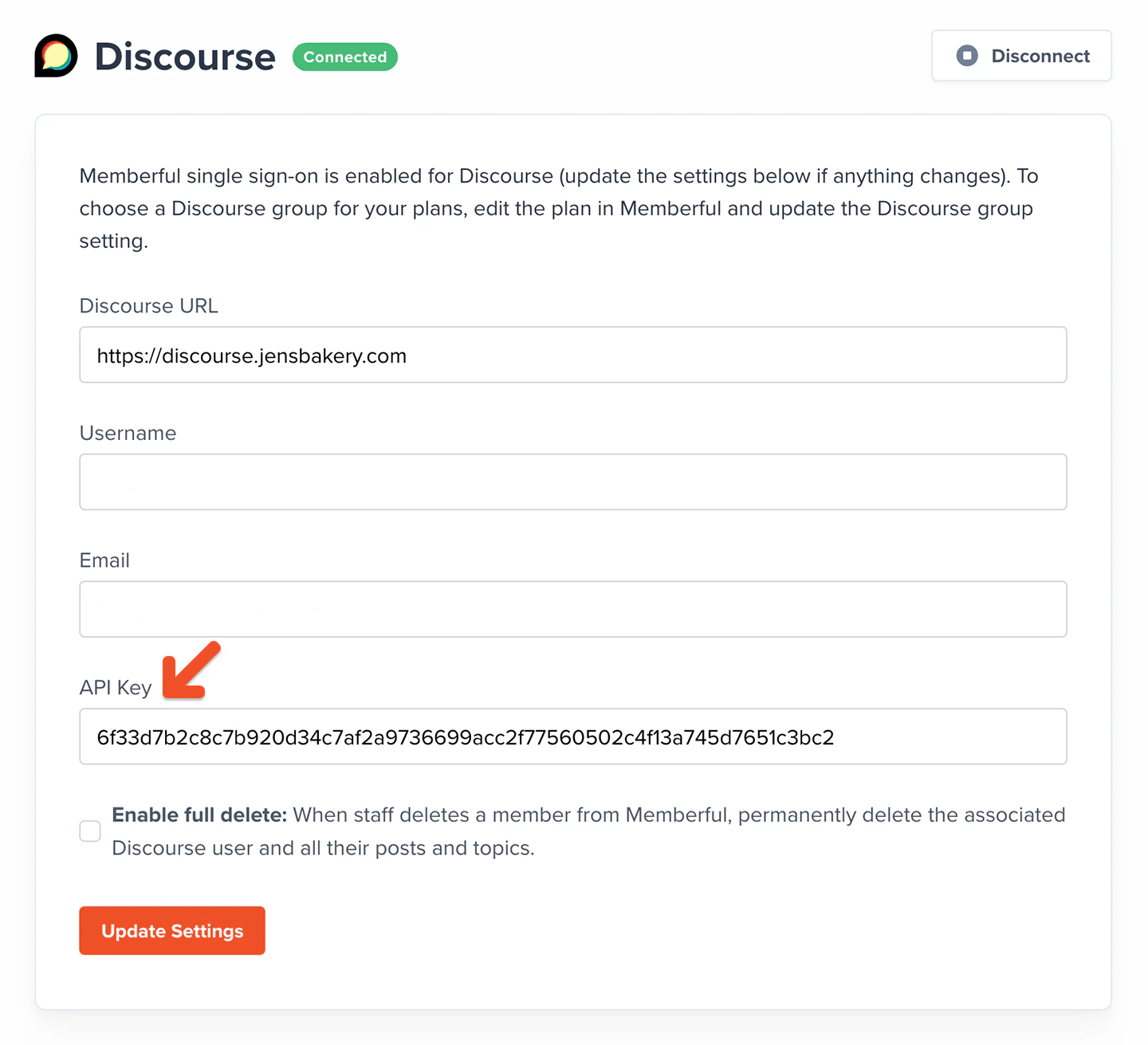 Connecting Memberful to Discourse