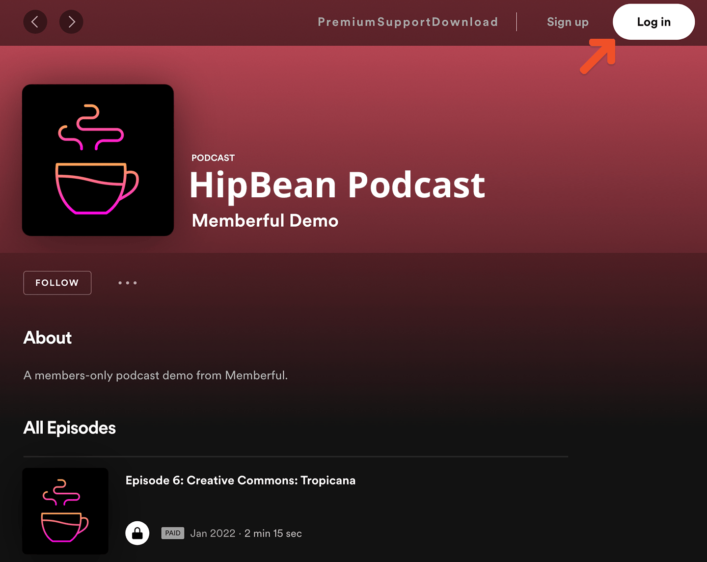 Spotify login