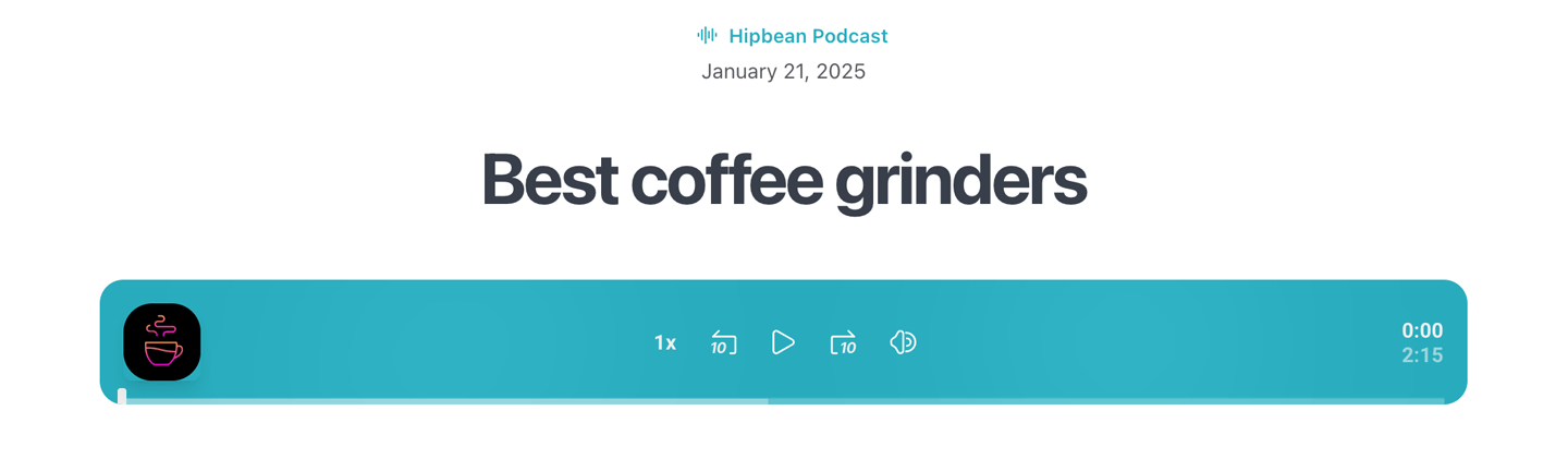 Podcast player in post