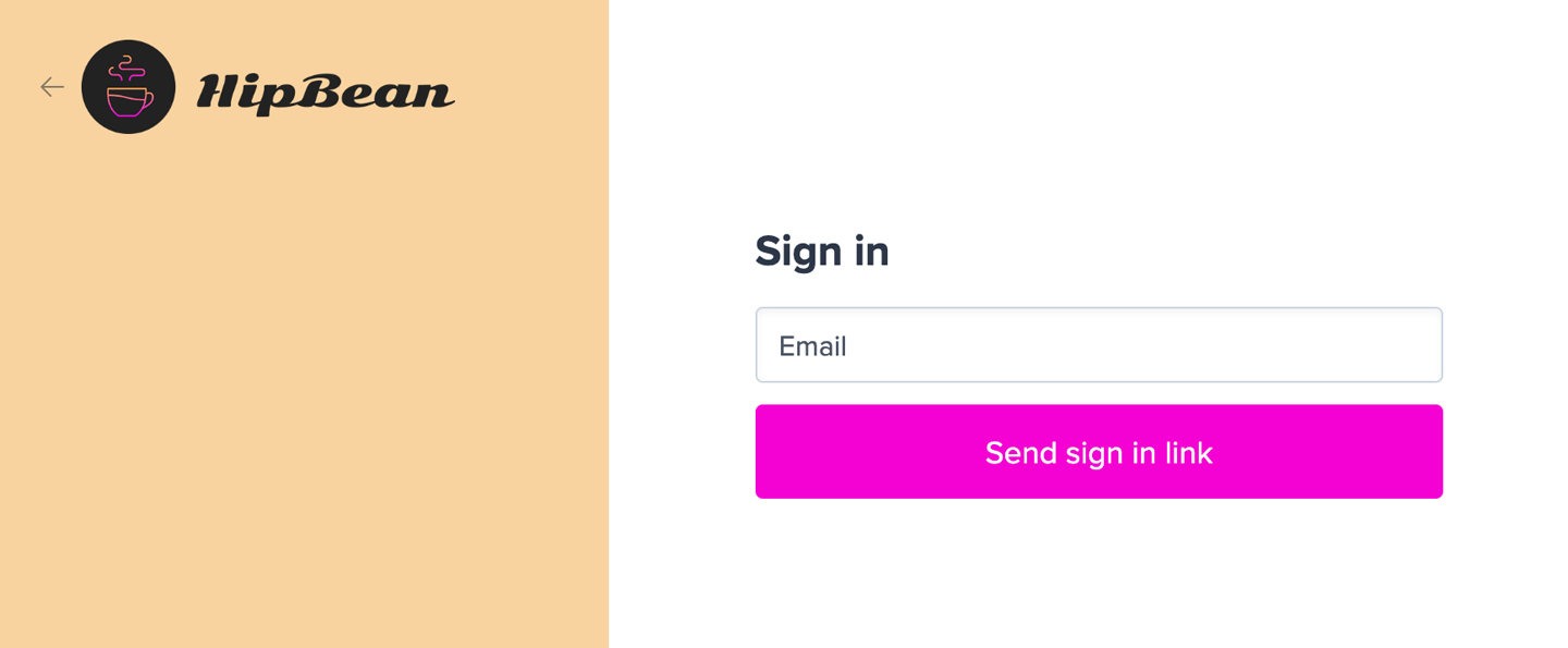Send sign in link