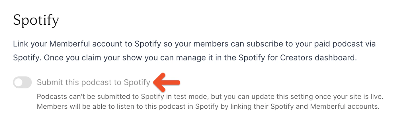 Submit to Spotify