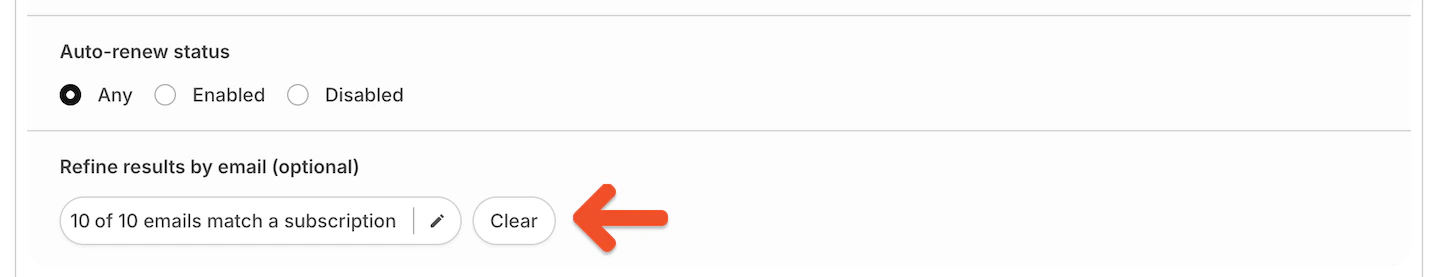 Clear Results