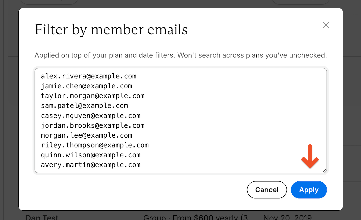Emails Entered
