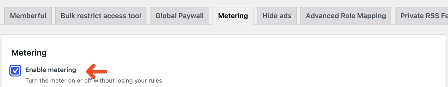 Memberful Metering Enable