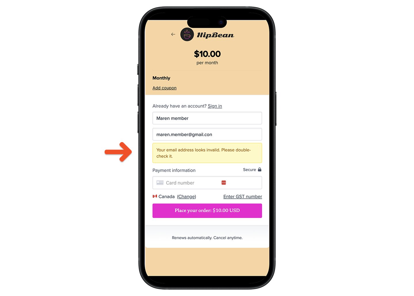 Email validation