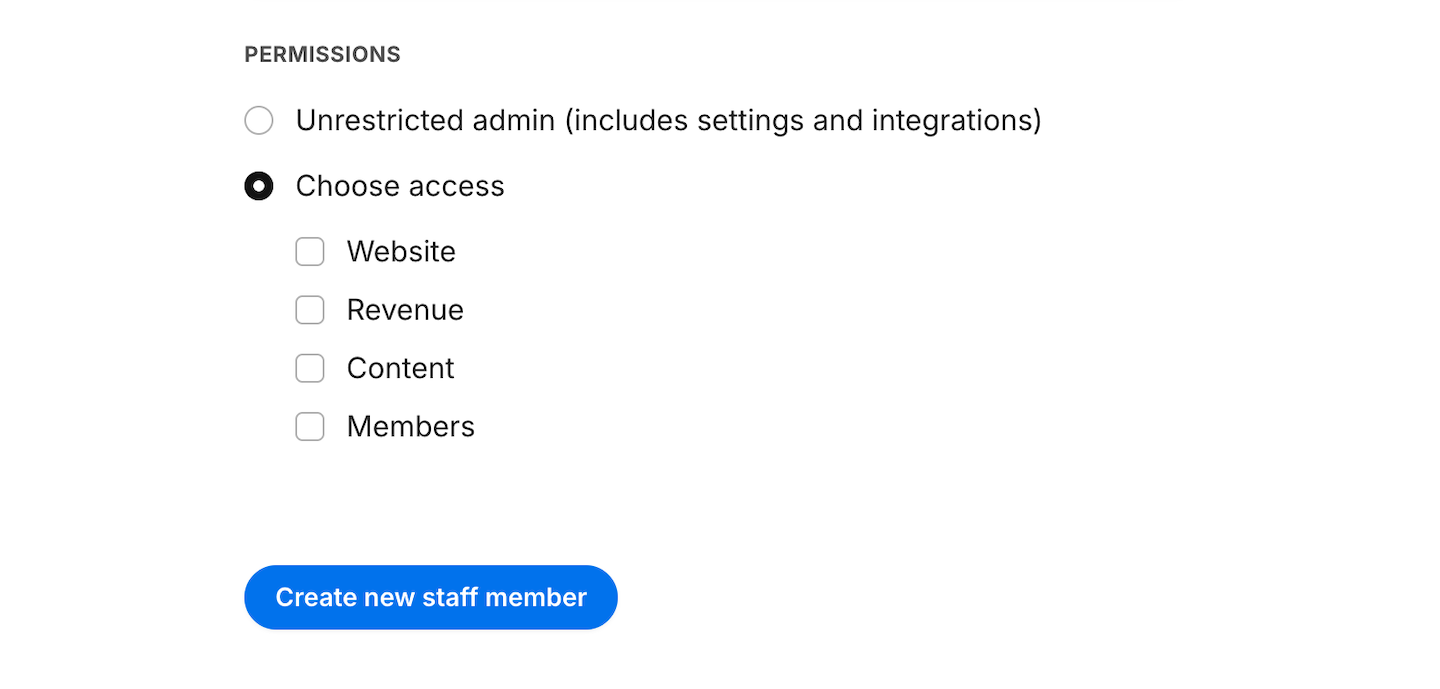 Set permissions