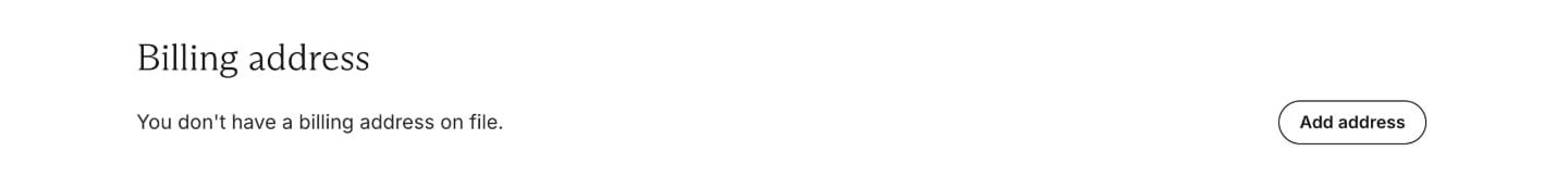 Billing address