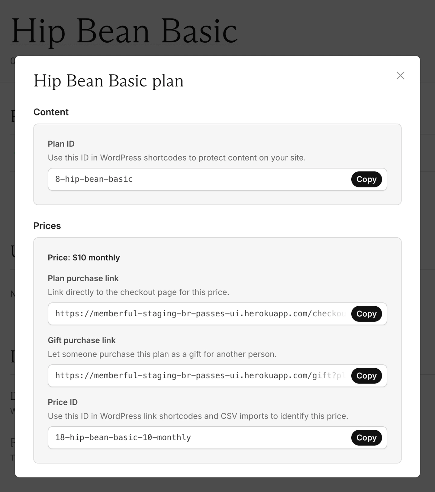 Links and shortcodes