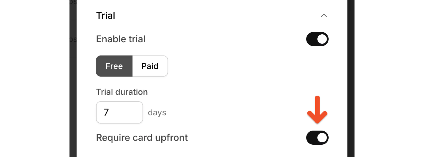 Free trial card required