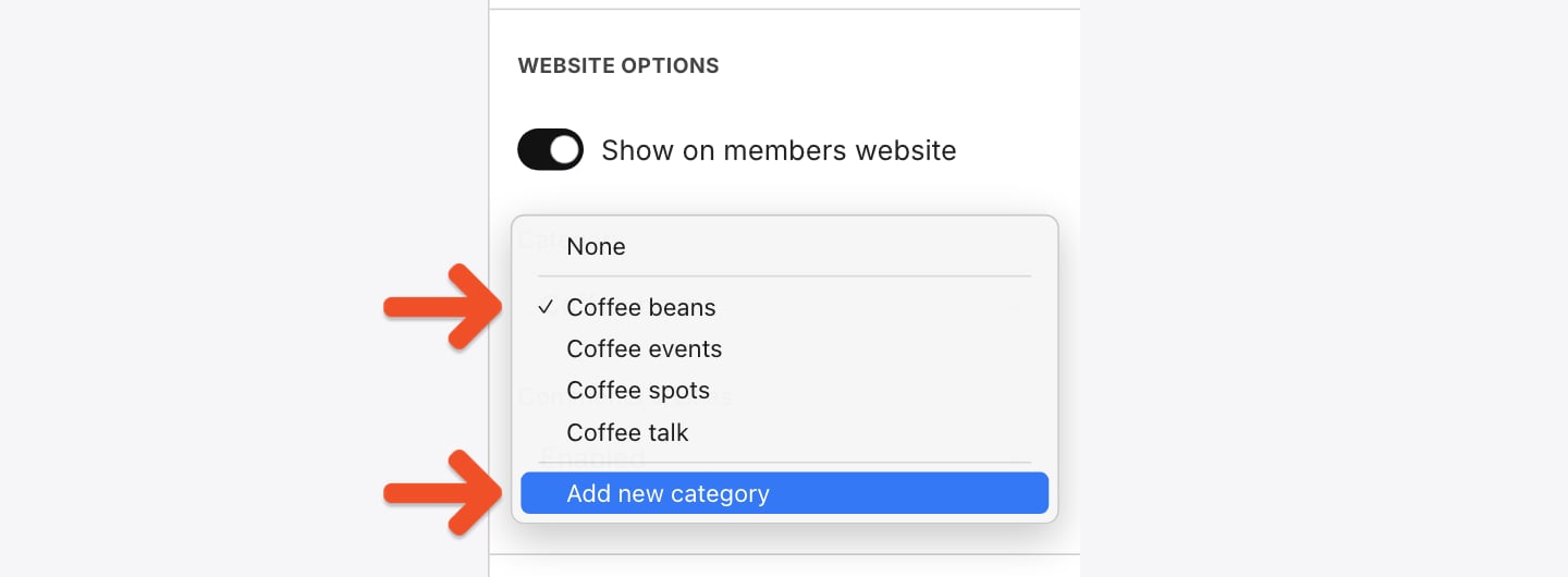 Access categories from post