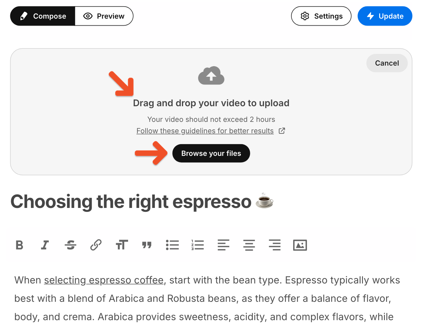 Add featured video to posts
