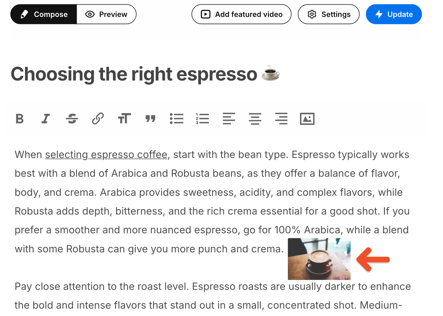 Drag and drop images