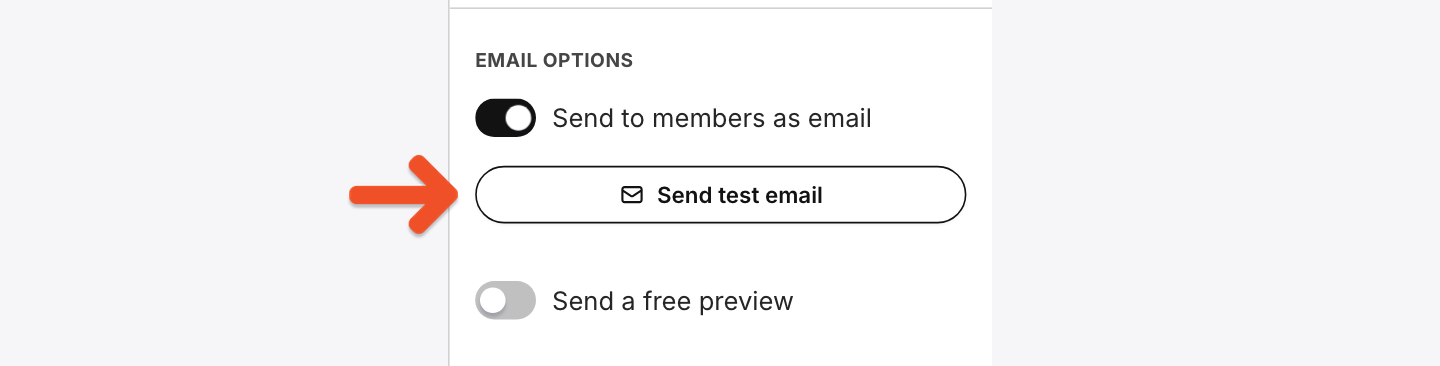 Send test email
