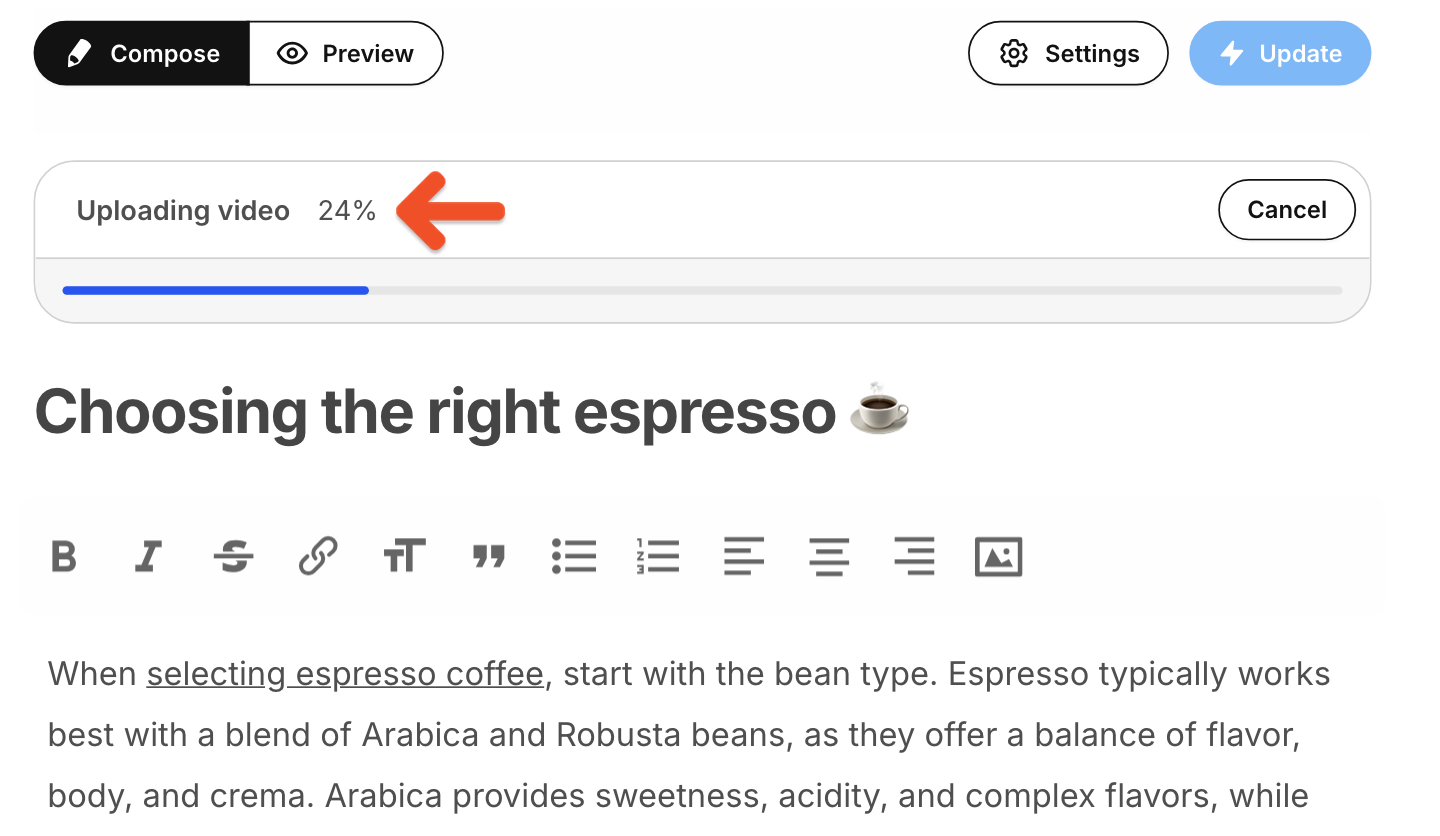 Video progress bar