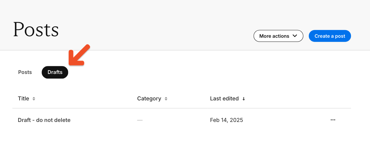 View drafts