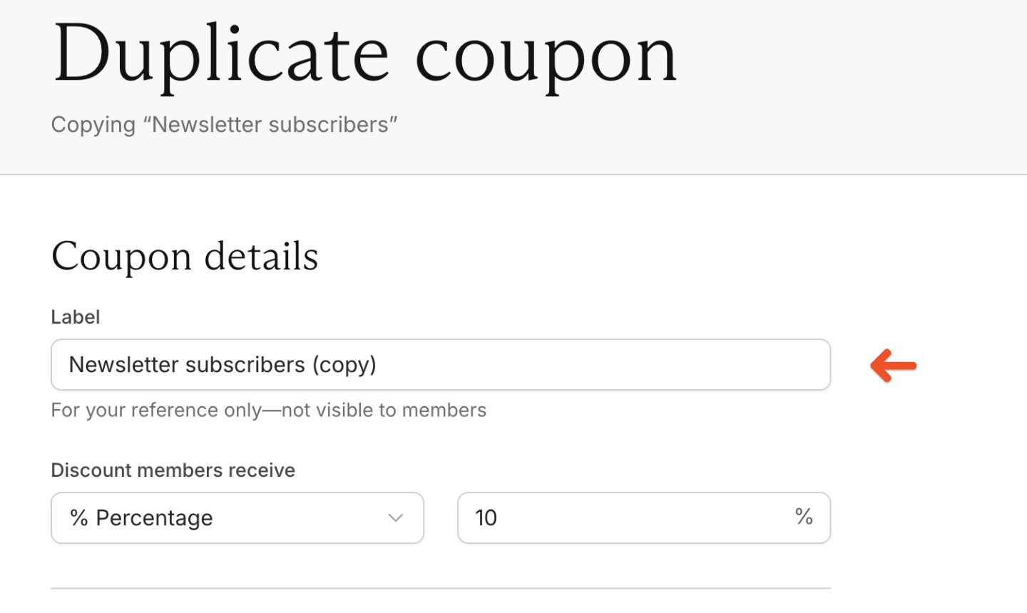 Duplicated coupon in the coupon list