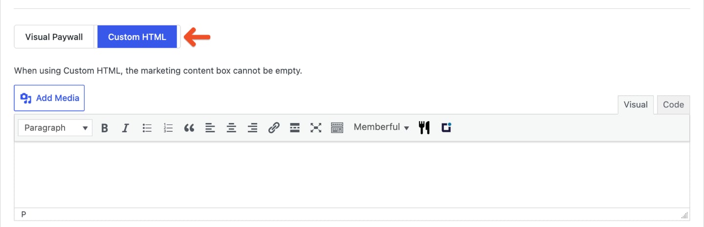 Custom HTML tab