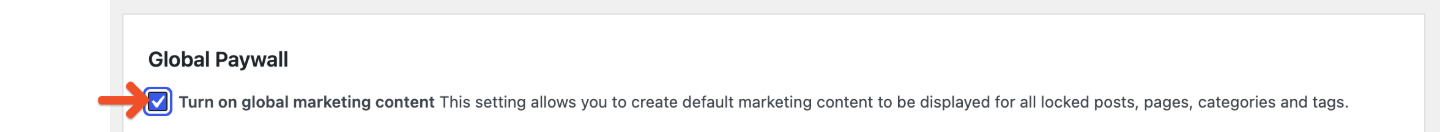 Turn on global marketing content