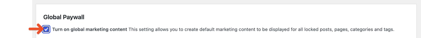 Turn on global marketing content