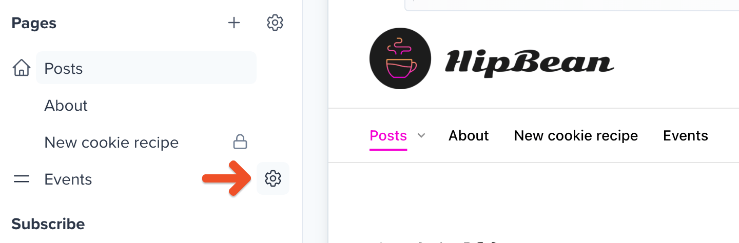 Edit a navigation item