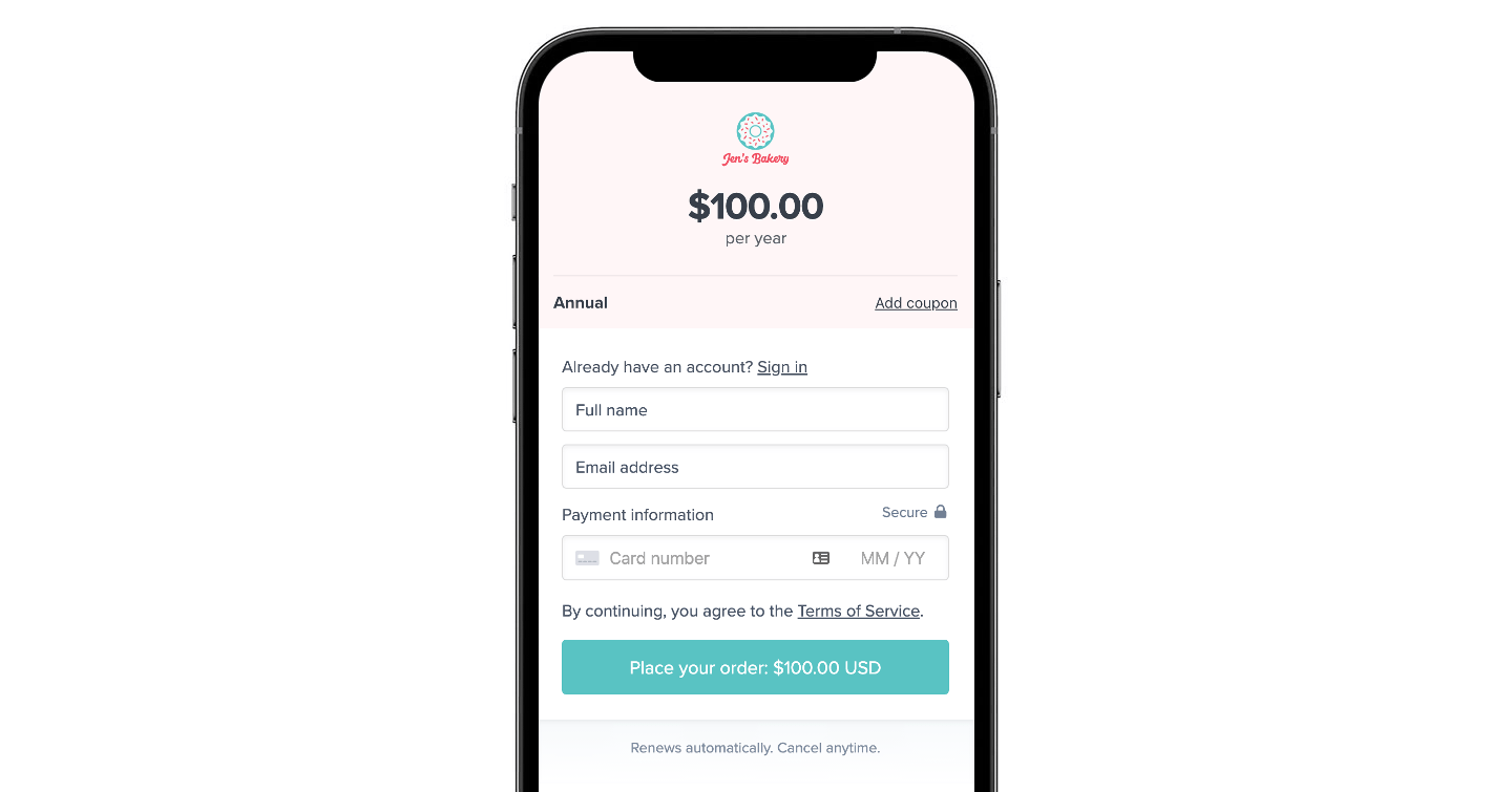 Group subscription checkout