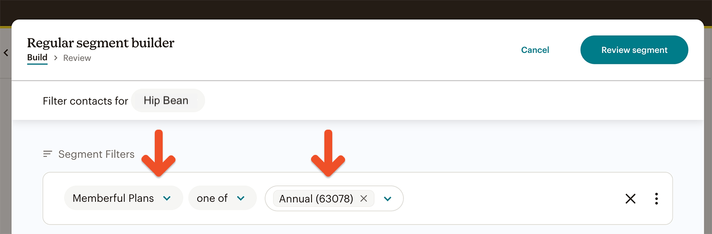 Target people who're subscribed to specific plans in Memberful