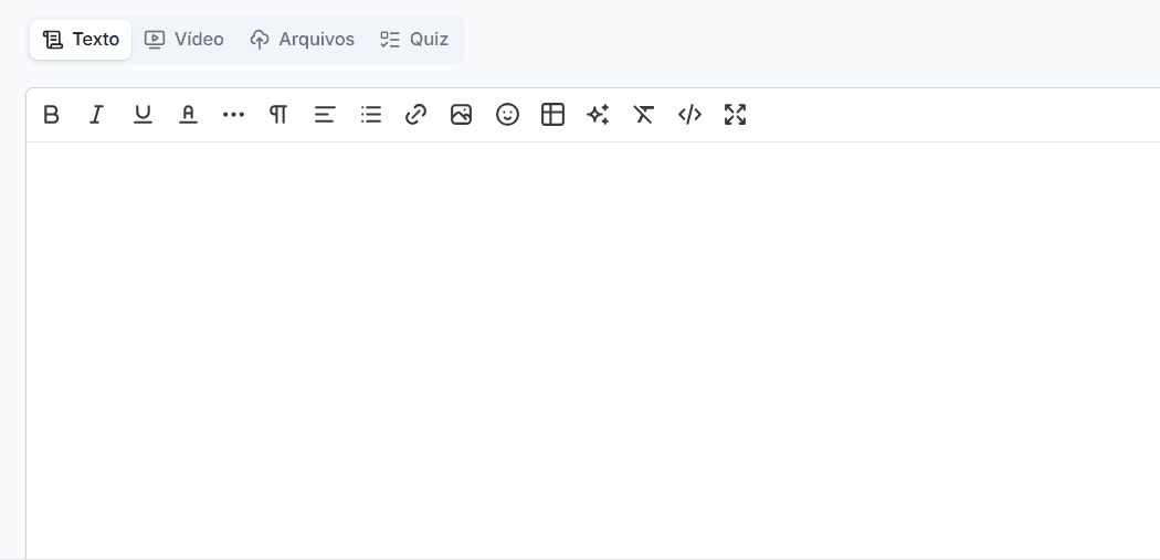 Incorporando um vídeo da VTurb no editor da aula