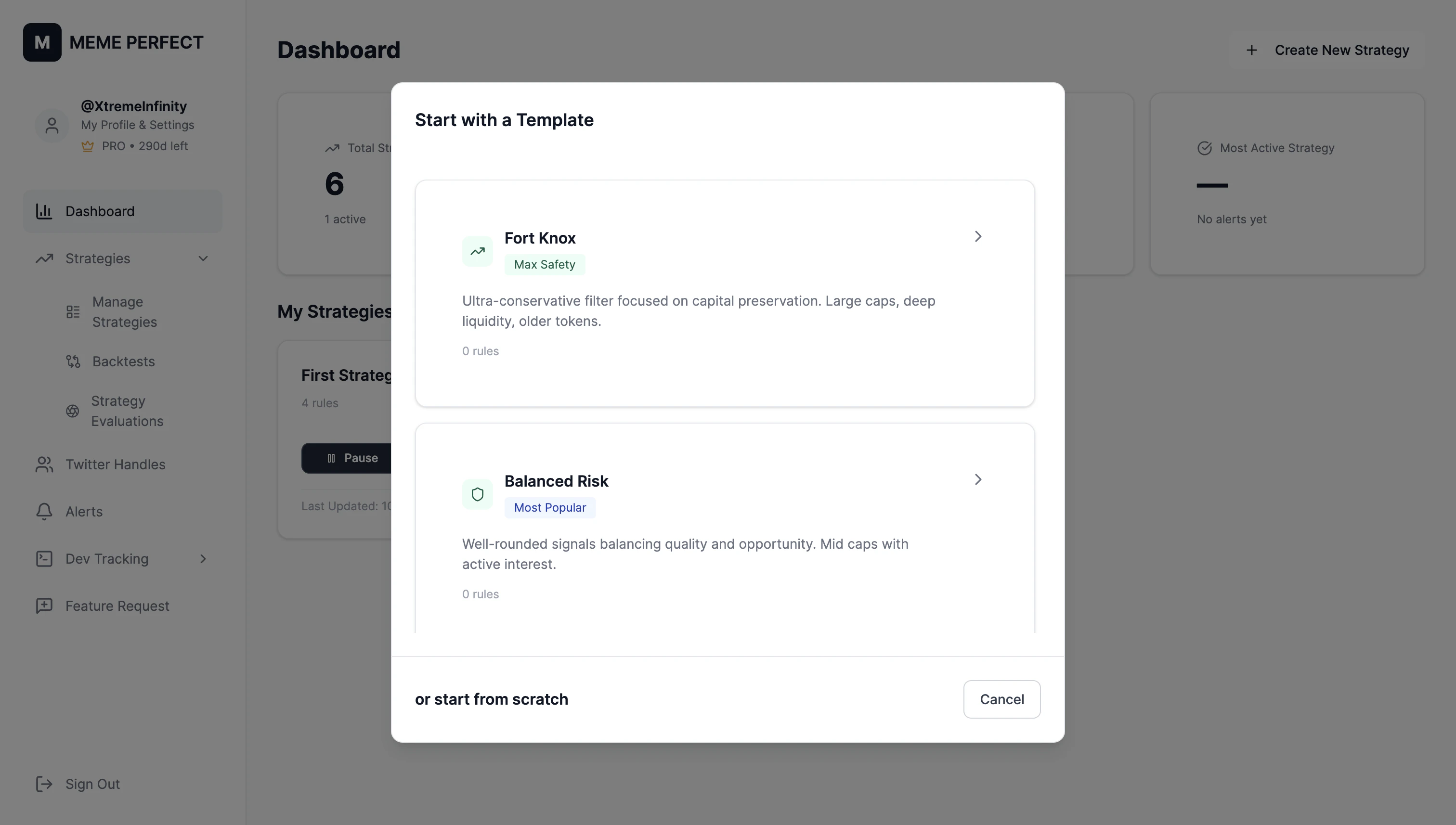 MemePerfect start template