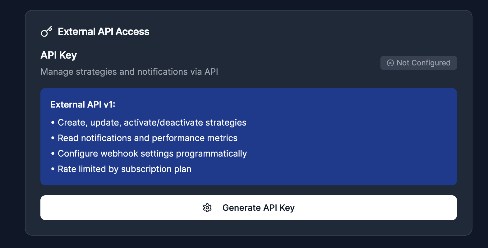 Illustration for developer API key section