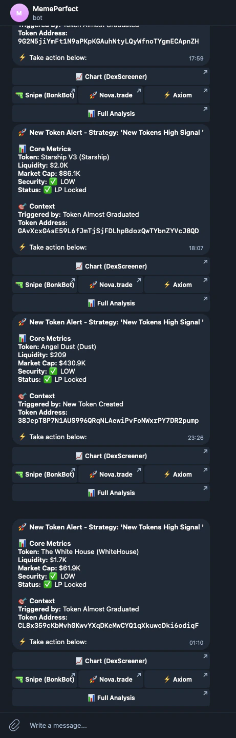 Telegram bot notifications