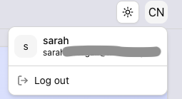Account and Log Out Option
