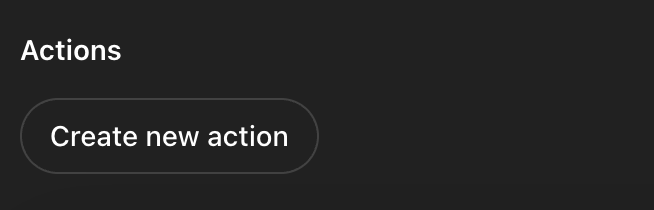 Actions section in the Custom GPT editor