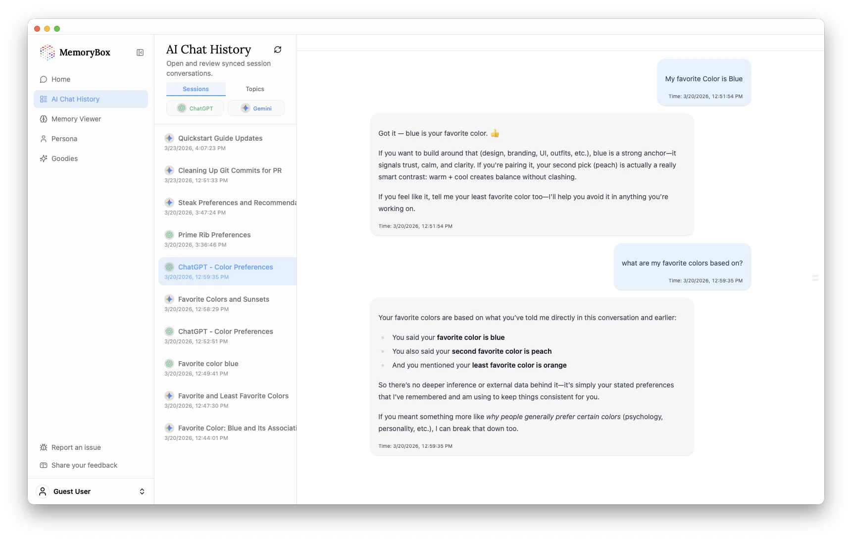 AI Chat History Dashboard