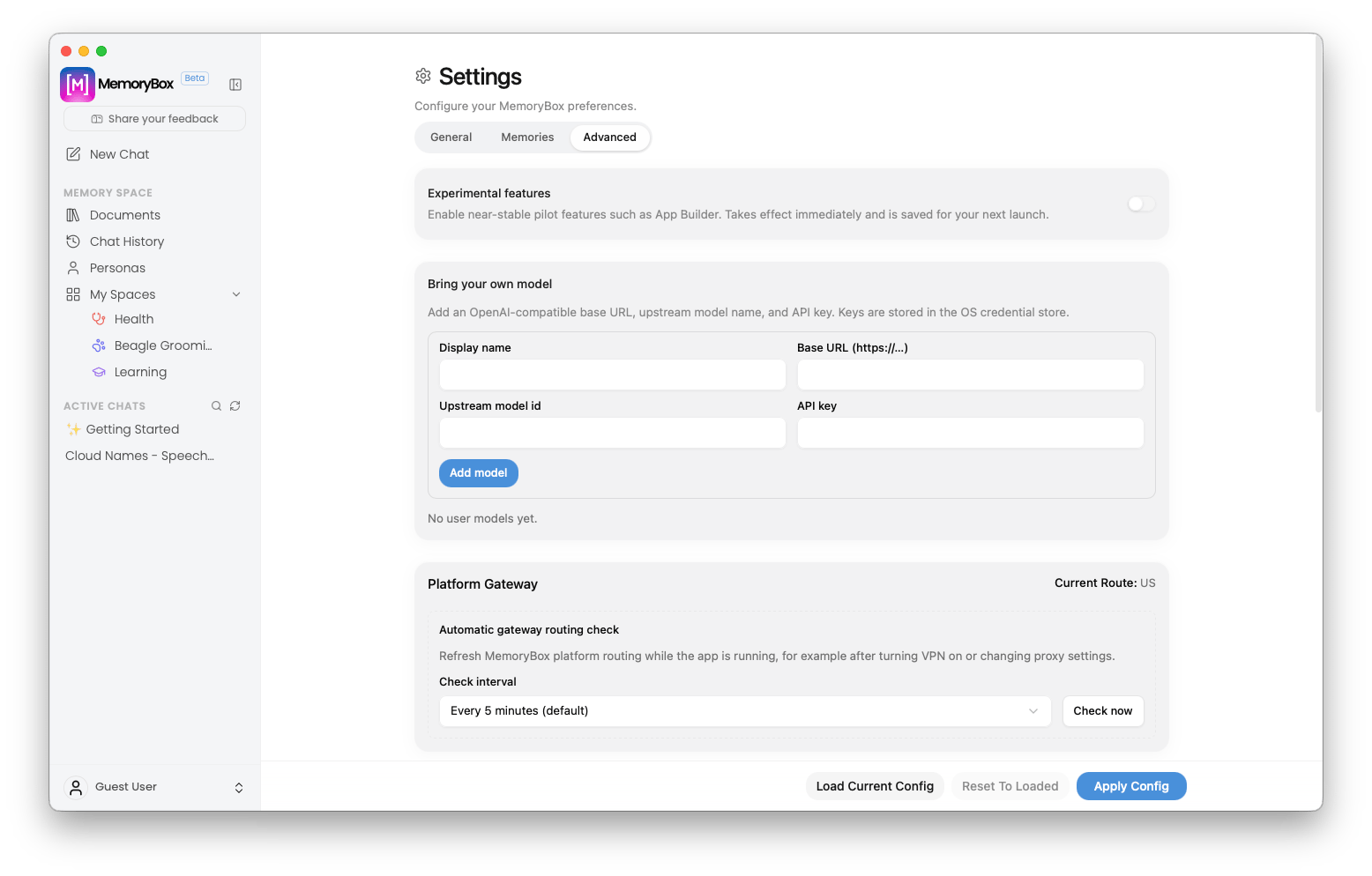 Advanced custom endpoint and routing configuration settings