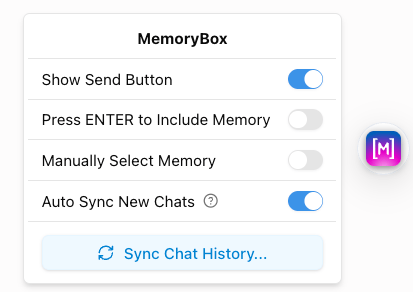 Orb active sync toggle options