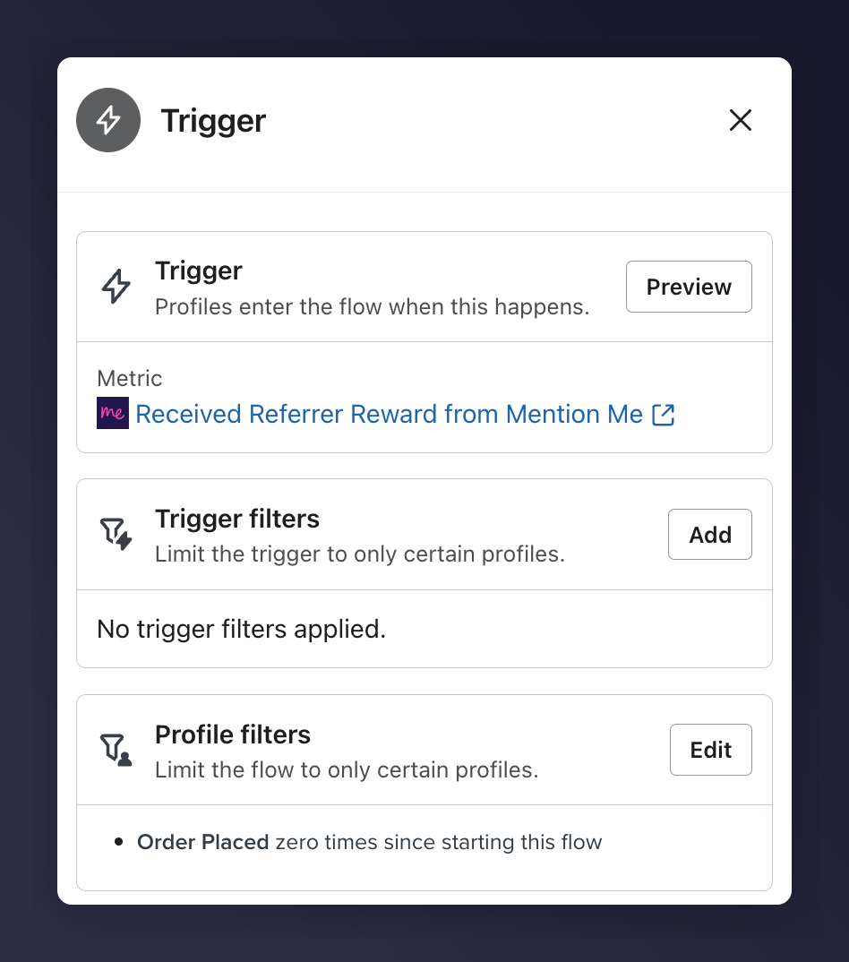Klaviyo referrer coupon reminder flow overview