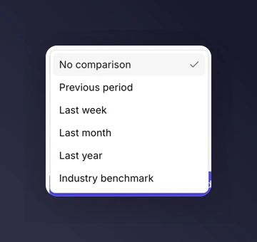 Industry benchmark option in the compare picker