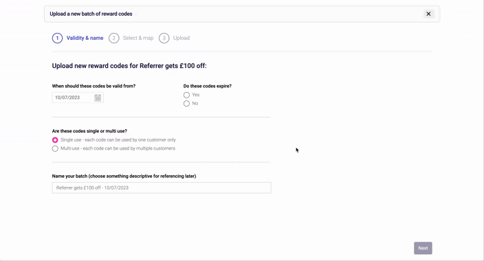 Add vouchers button during onboarding