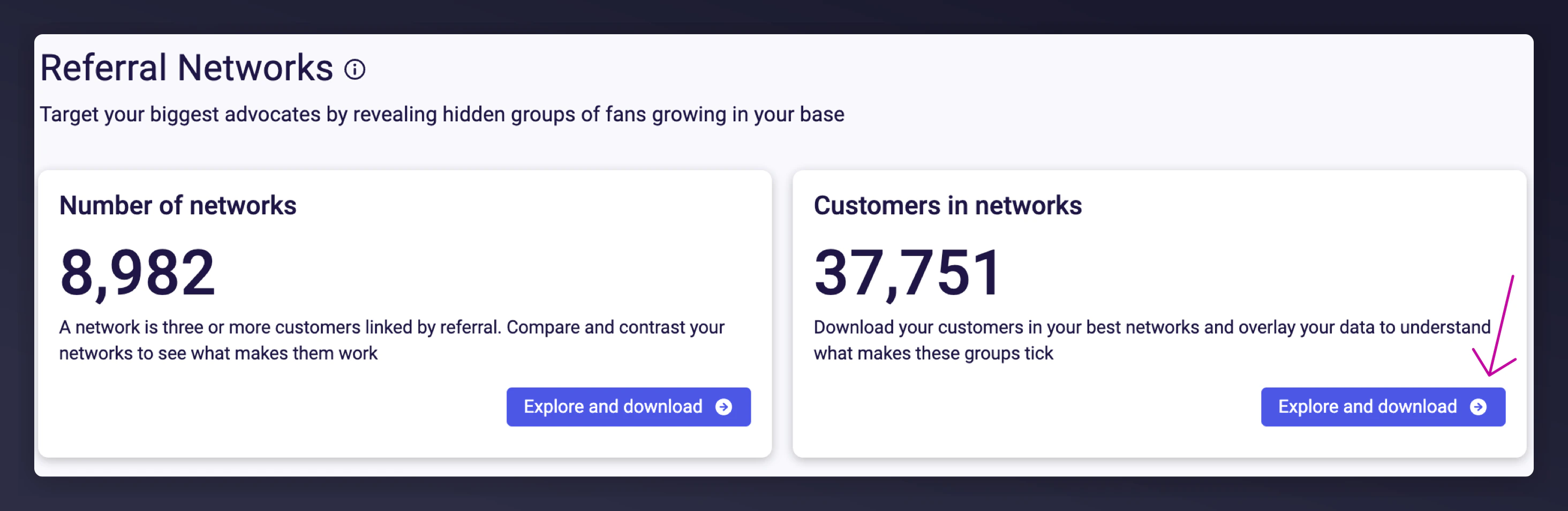 Network Customers download button