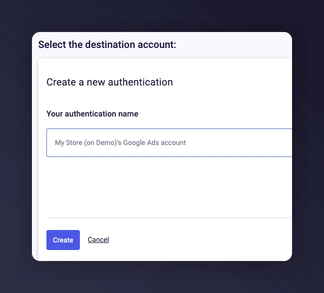 Naming the Google authentication