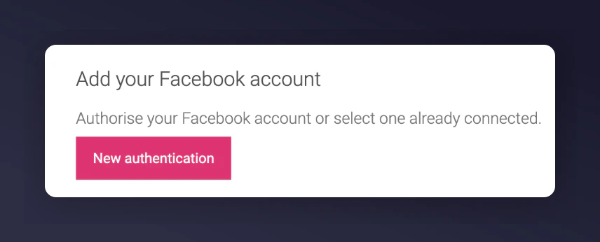 Create new authentication dialog